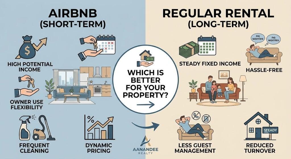 Airbnb vs Long-Term Rental – Which One is Better for Your Property?